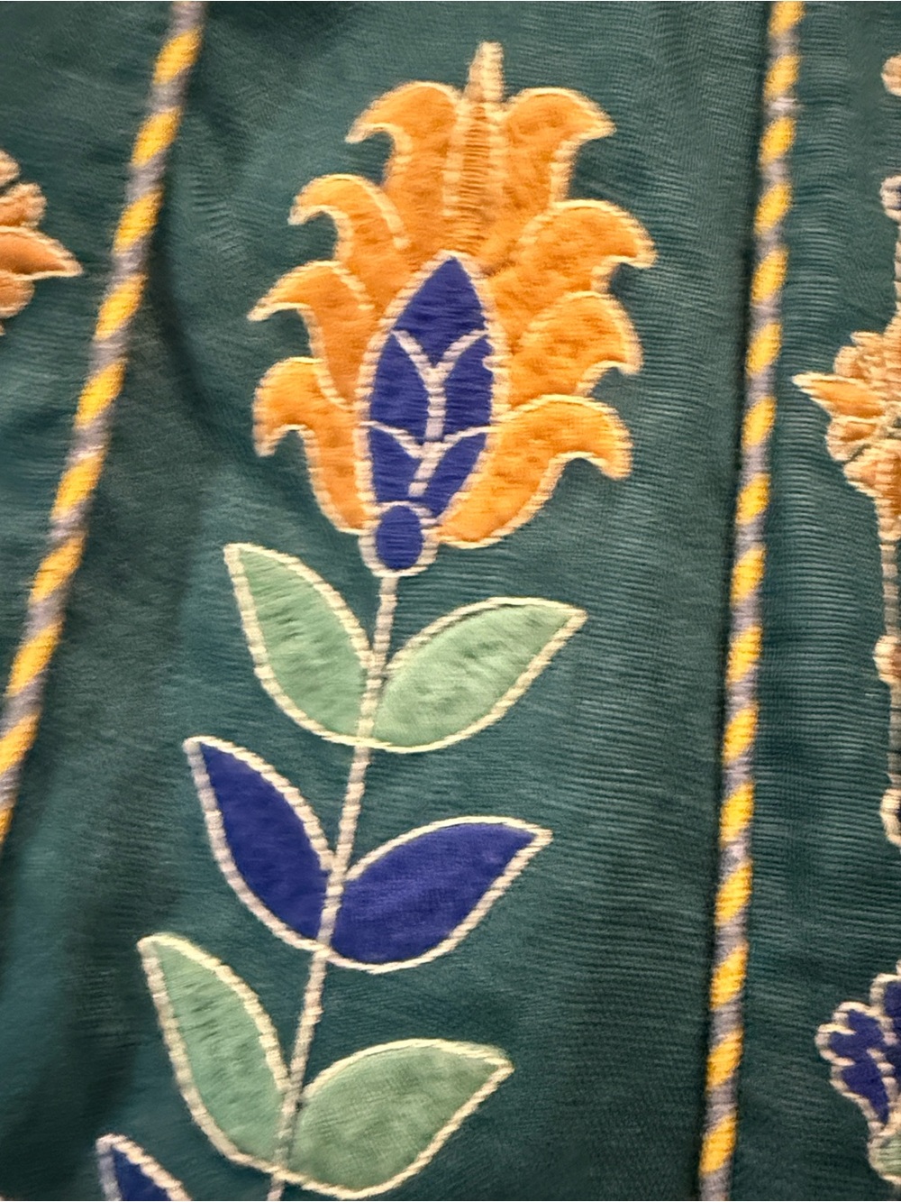 FARM Rio Green Maxi Dress with Gold Floral Pineapple Embroidery - Picture 14 of 16